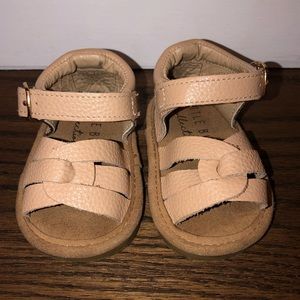 Little Bipsy Leather Sandals, Tan
